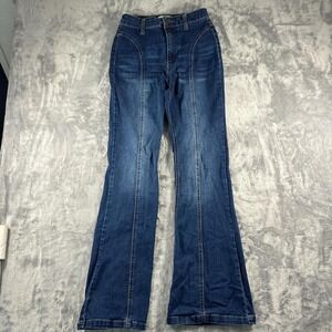 Blue bootcut jeans